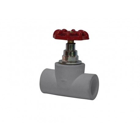 LLAVE PASO PPR METALICA MANILLA ROJA 20 MM