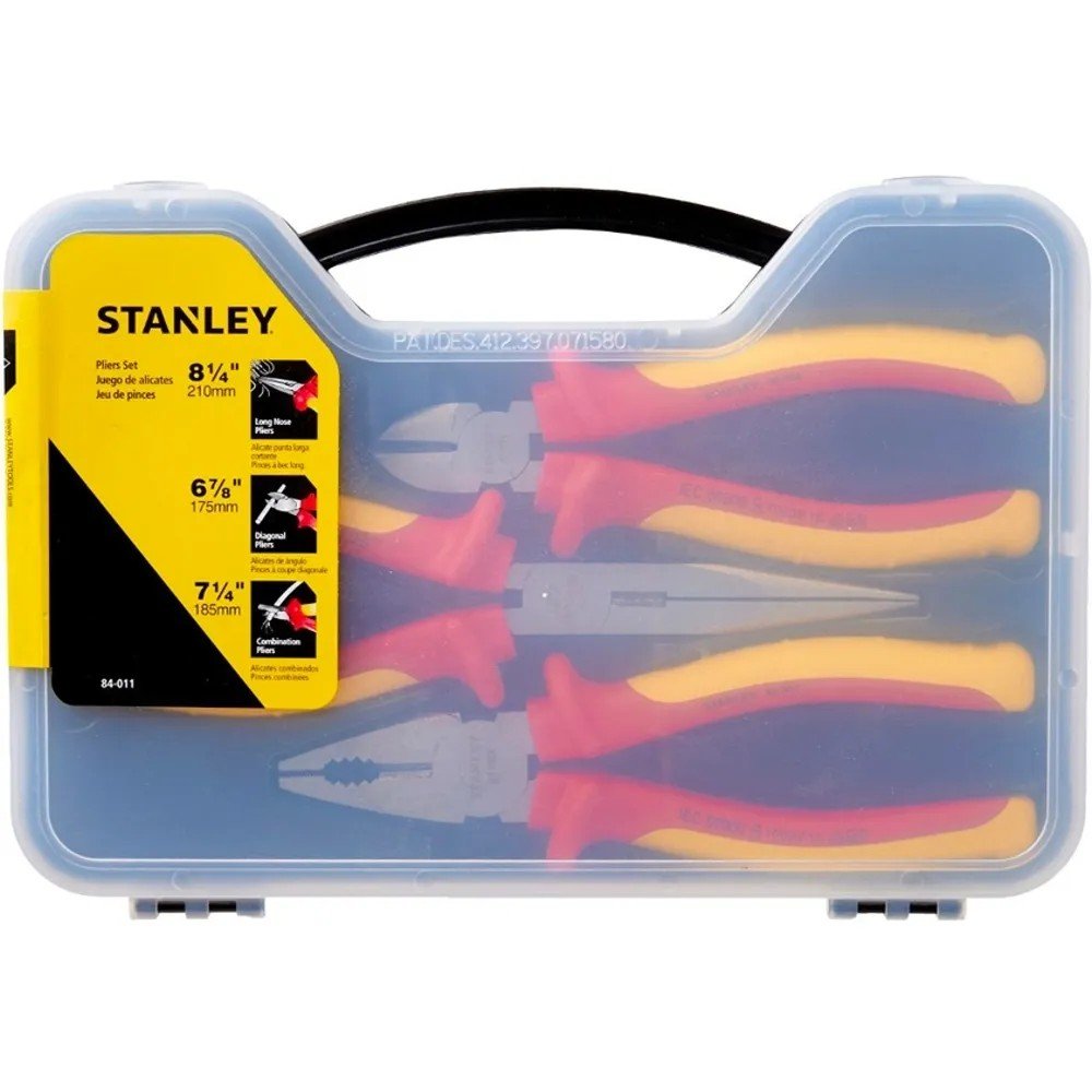 JGO ALICATES DE 1000V. ELECTR. 3 UNID (84-011) STANLEY